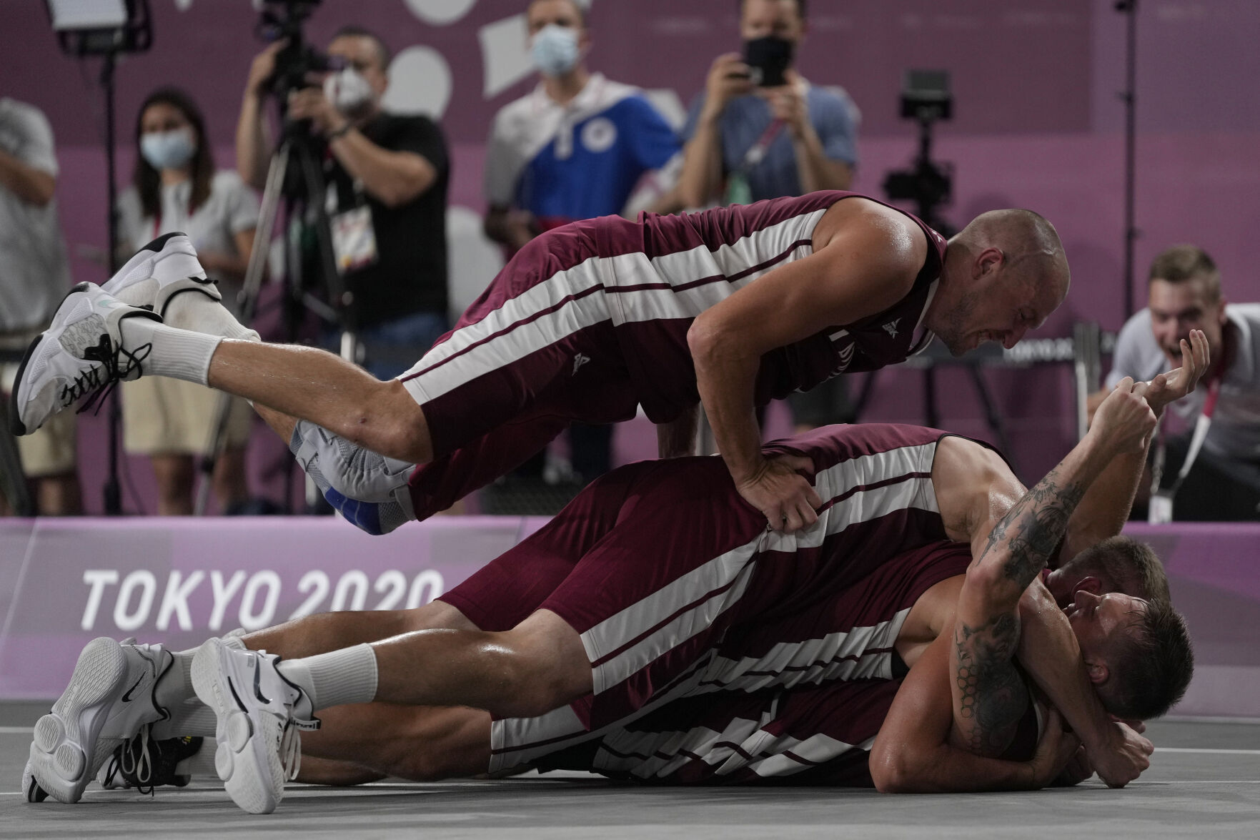 APTOPIX Tokyo Olympics 3x3 Basketball